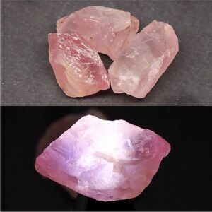 232CT Rough Rose Quartz 3PCS